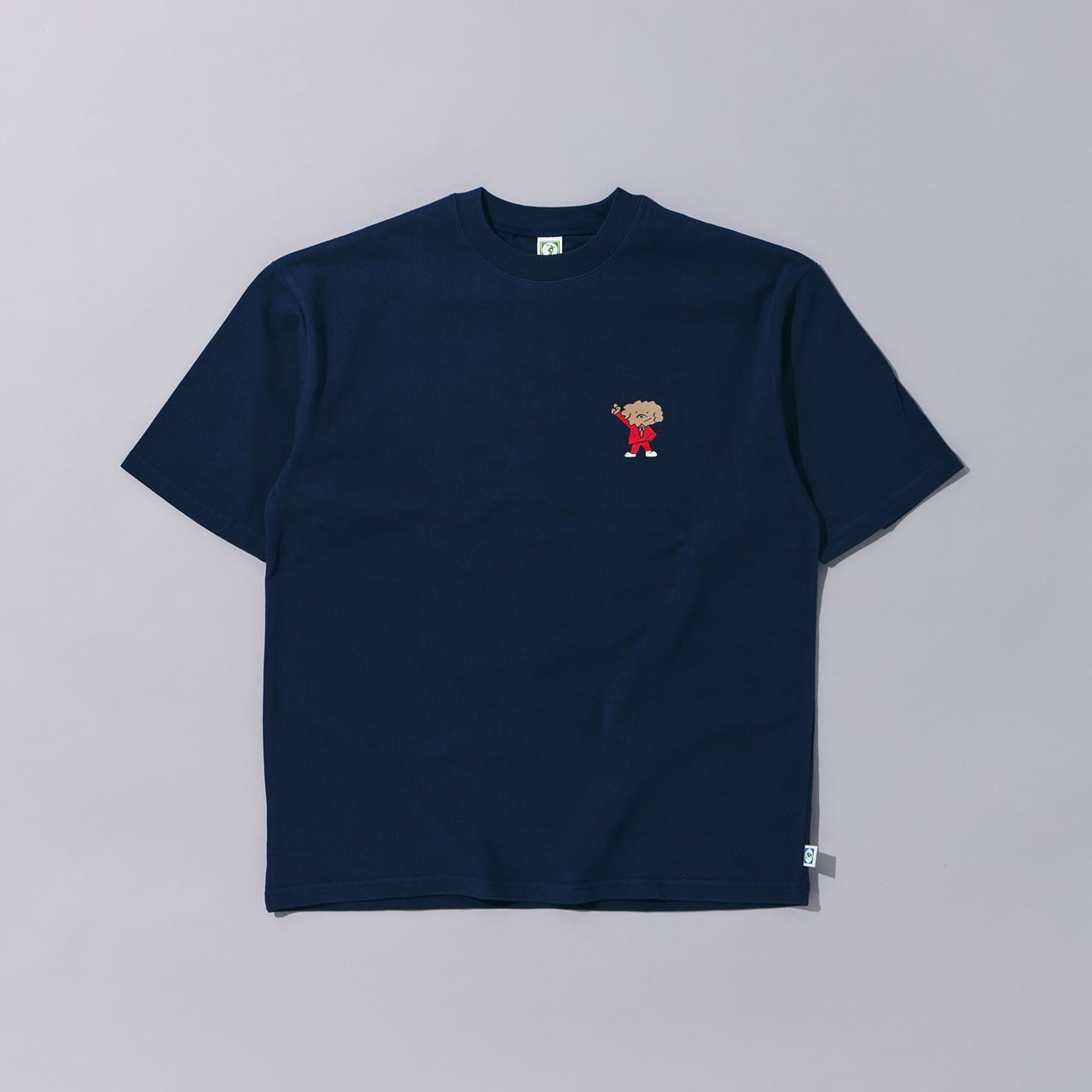 予約】愛犬バレン×DiscusバックプリントTシャツ-NAVY- Lサイズ