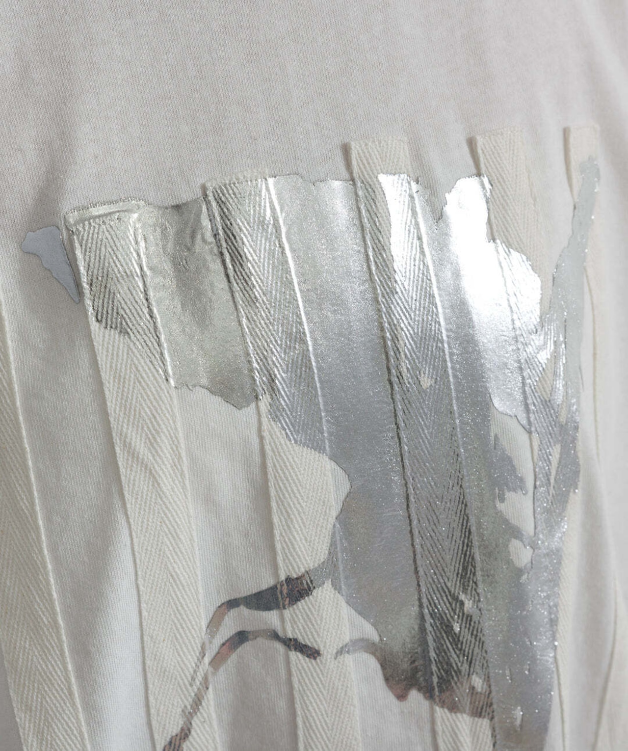 32684 ニュアンス箔プリントTシャツ white