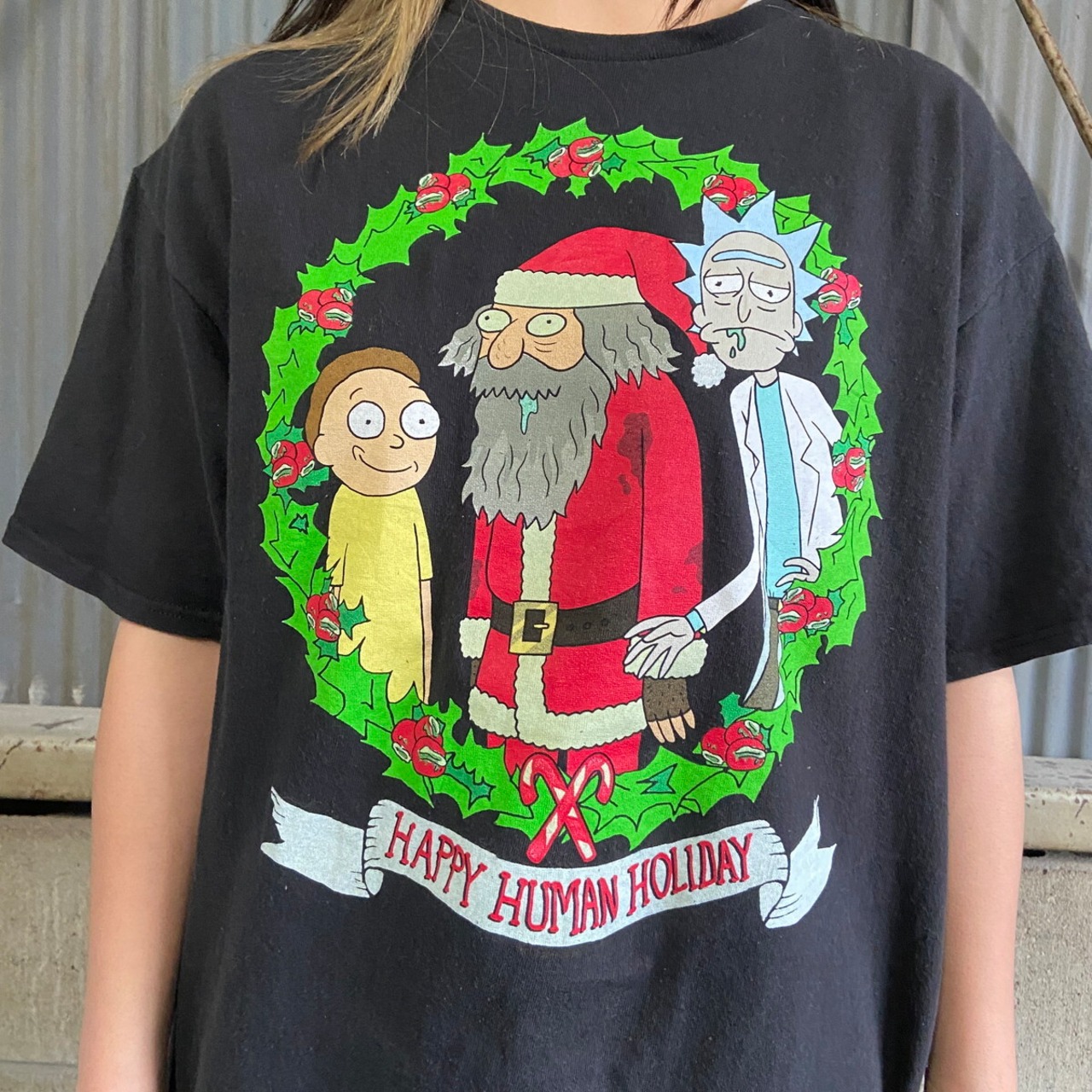 リック・アンド・モーティー プリントTシャツ キャラクターTシャツ 