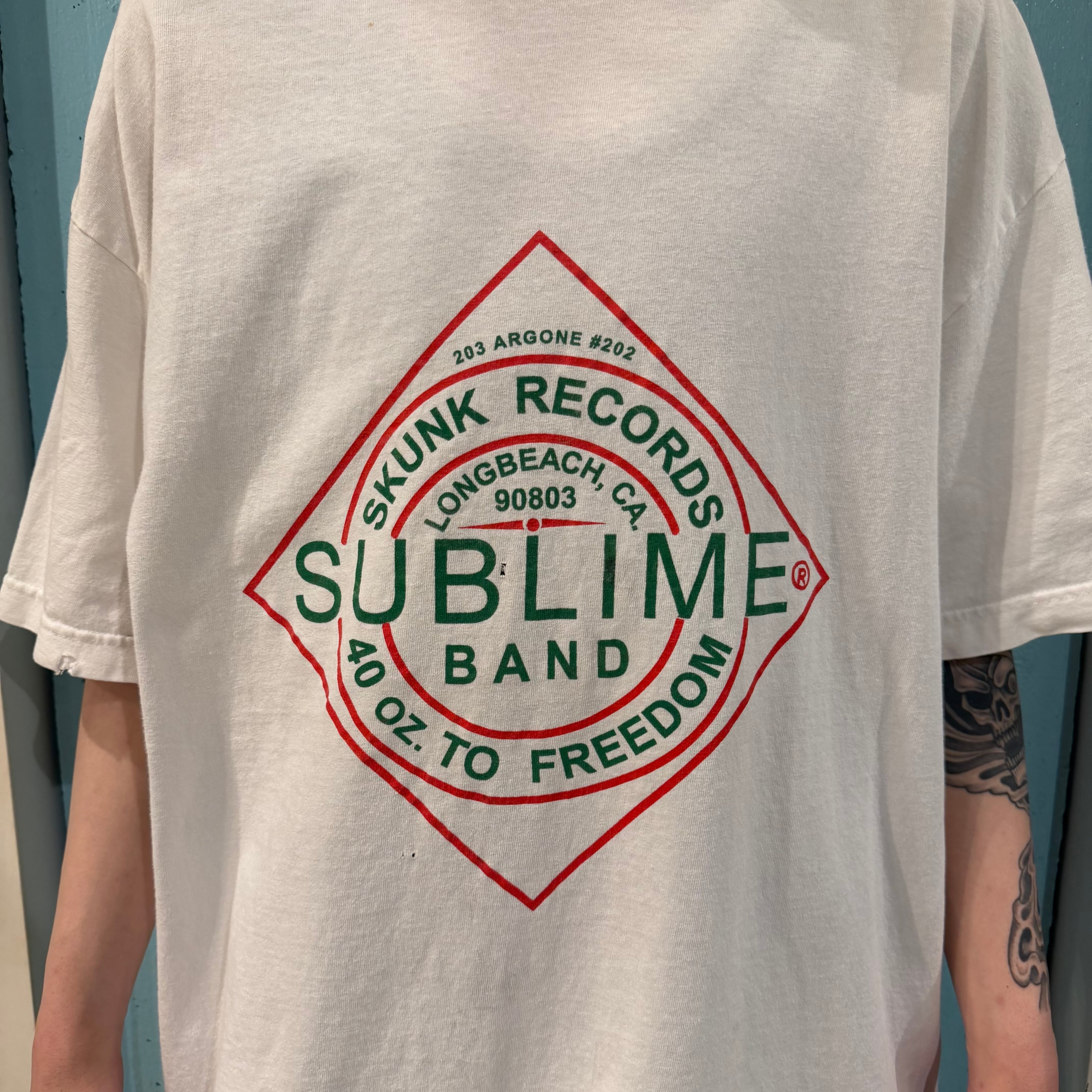 00's SUBLIME Skunk Records Tabasco Logo T-shirt | Banny