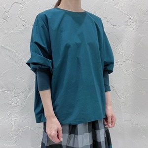 PASSIONE パフスリーブ後裾コクーンプルオーバー