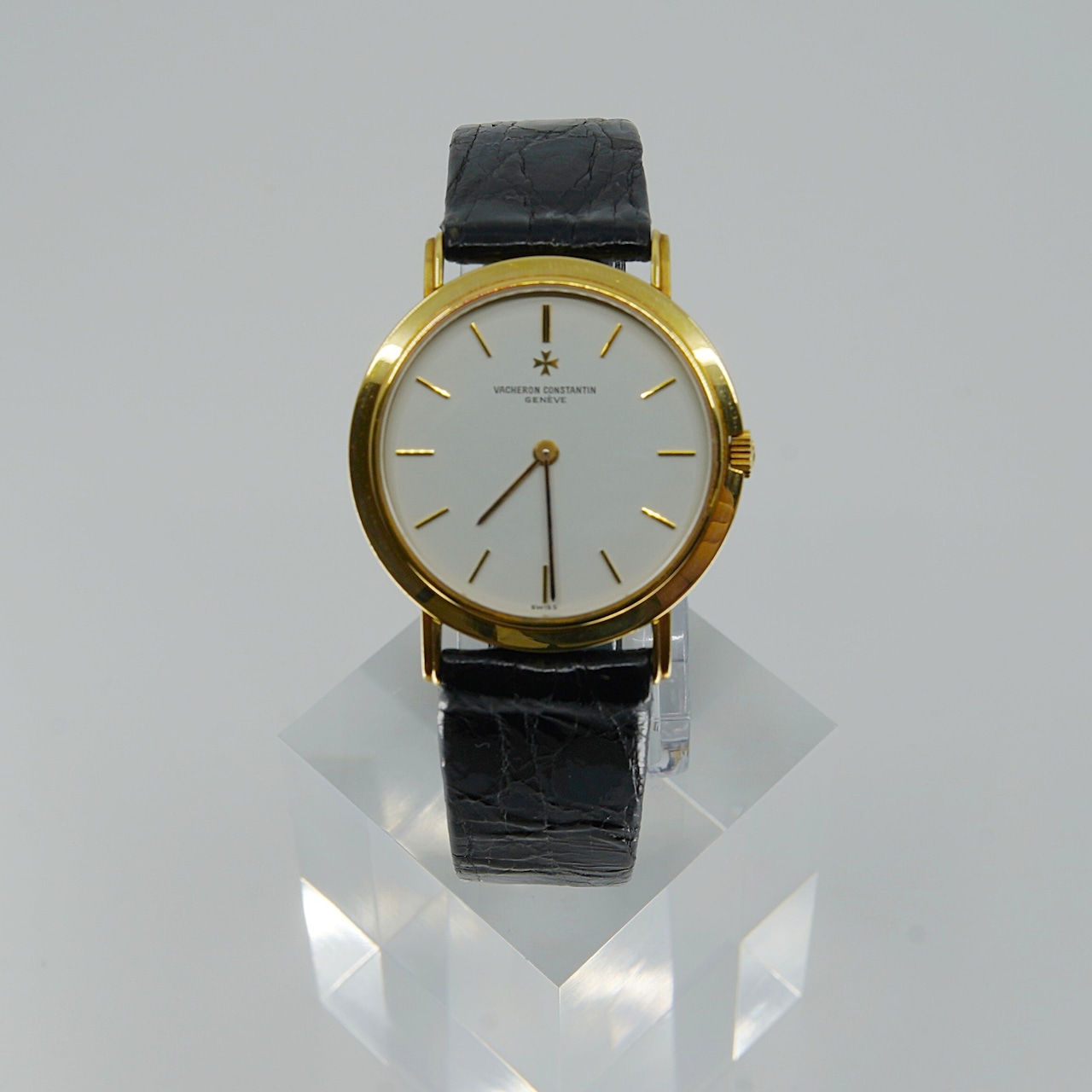 VACHERON CONSTANTIN ヴァシュロン・コンスタンタン パトリモニー 39027 YG×革 手巻き 白文字盤