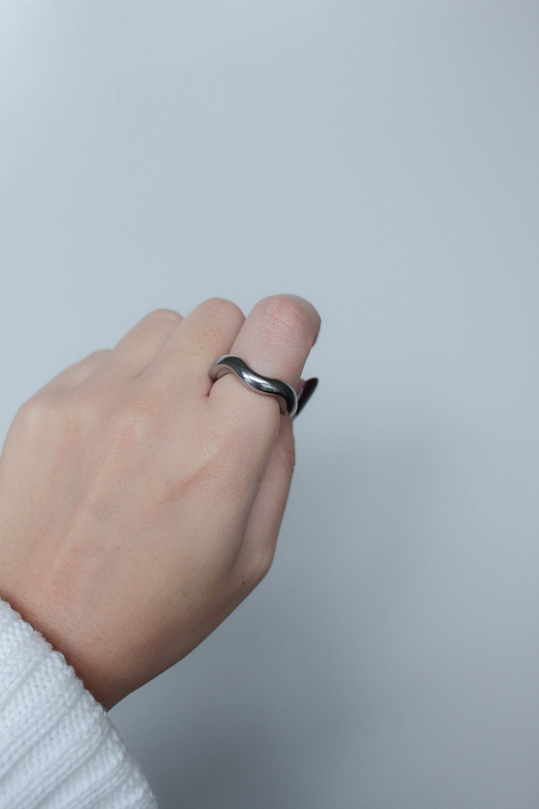 Wave Tube Ring / Fat | ebine(エビネ)|金属アレルギー対応アクセサリー