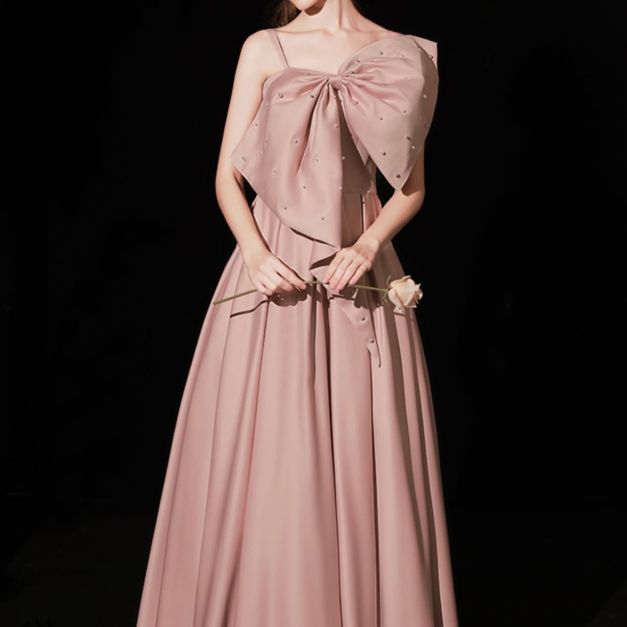 胸元パールリボン 1046