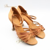 社交ダンス 衣装 ラテン シューズ サイズ ブラウン系 SUPADANCE 靴 くつ ヒール レディース 茶 光沢 上品 シンプル かわいい 練習 レッスン ステージ イベント 舞台 ストラップ