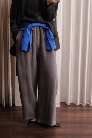 fleece pants gray