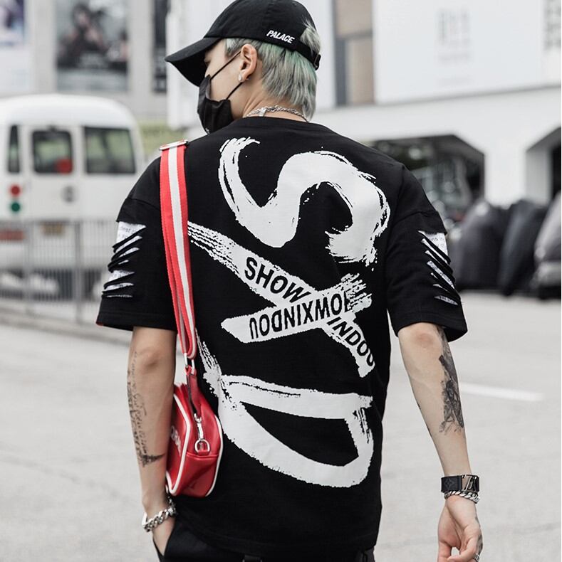 全3色 Tシャツ カットソー プリント カジュアル ストリート 