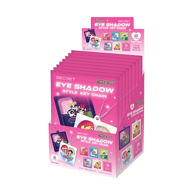 【ロット販売】【8入】パワパフシークレットアイシャドウ風キーチェーン(TD)(5916046)