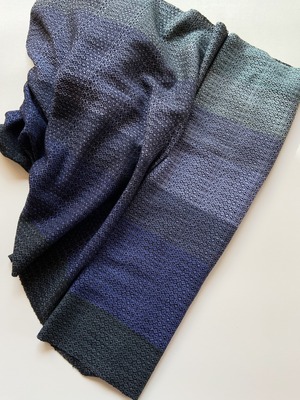 Hand-woven silk scarf  / Night on the Galactic Railroad #01