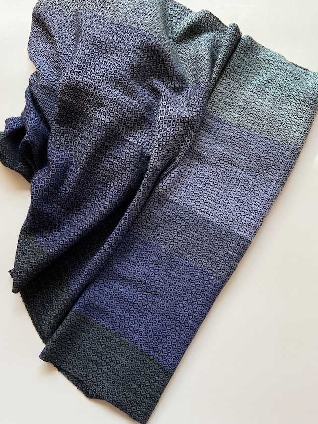 Hand-woven silk scarf  / Night on the Galactic Railroad #01