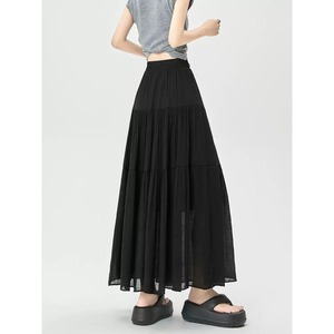 ティアード ロング スカート 接触冷感 4color 10211