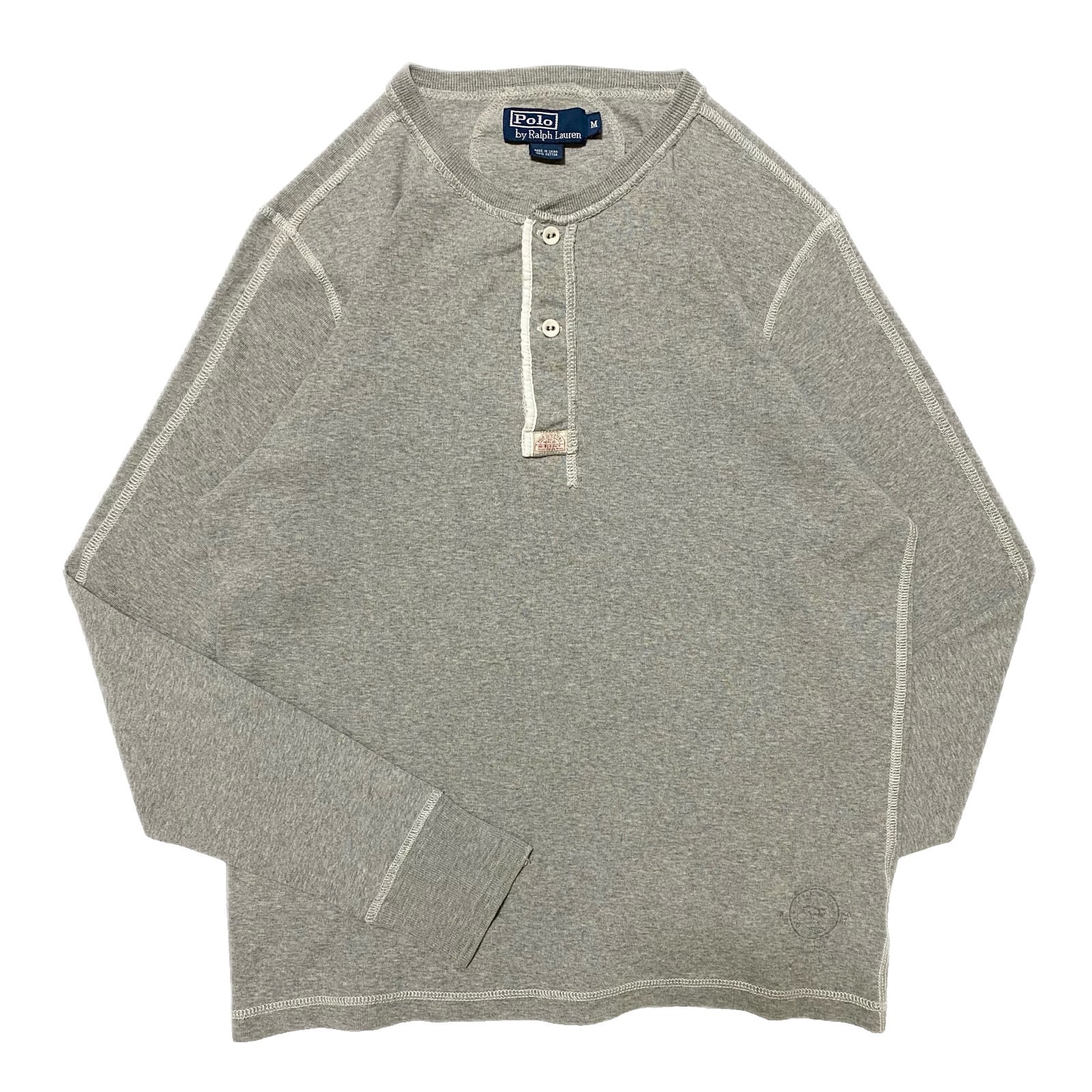 【Ralph Lauren】ラルフローレン ヘンリーネックサーマルトップス グレー