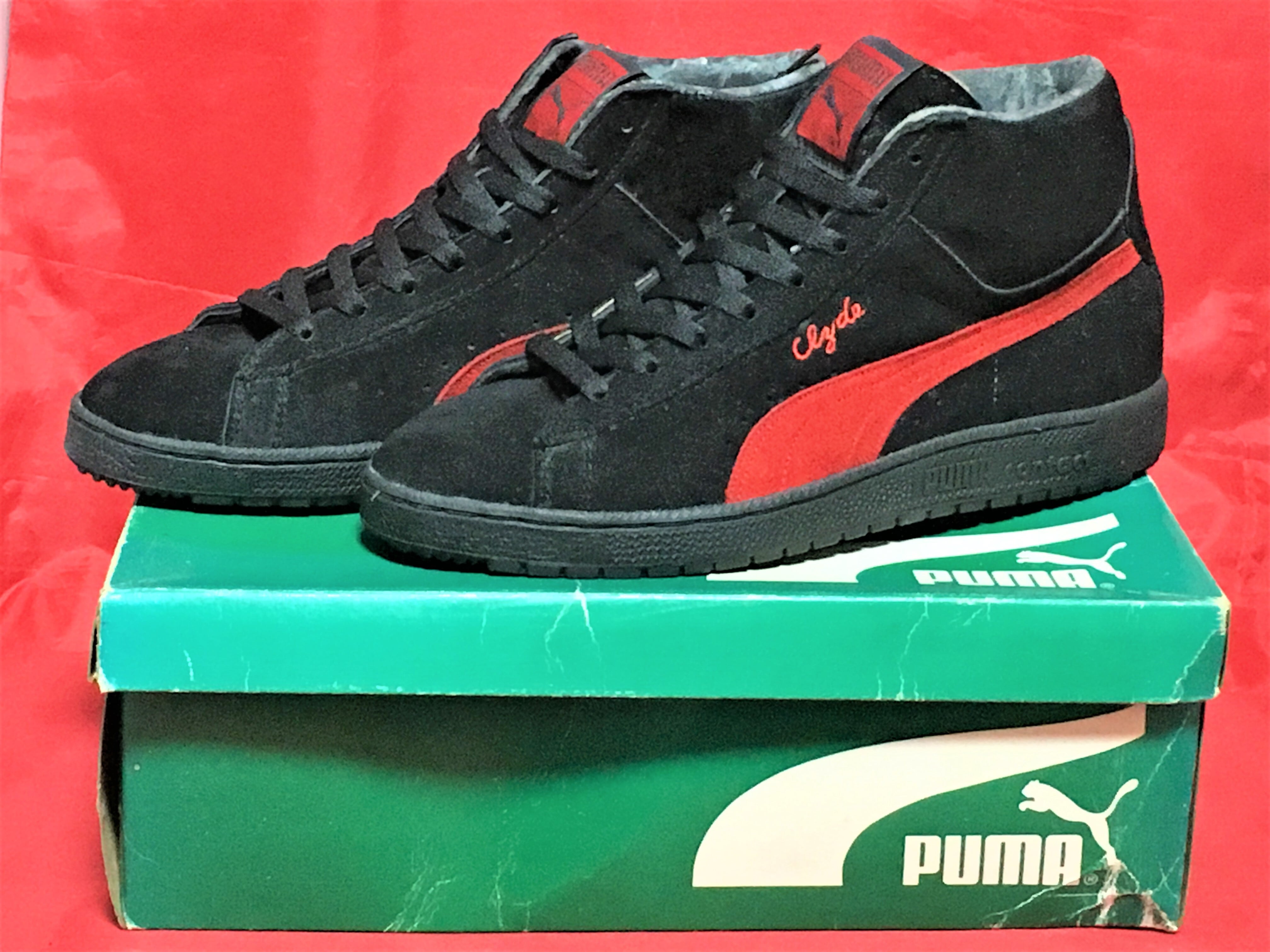 PUMA(プーマ) CLYDE HI(クライド)7 25cm 黒/赤 80s~90s ➆ PUMA(プーマ) CLYDE HI(クライド)7 25cm 黒/赤 80s~90s ➆
