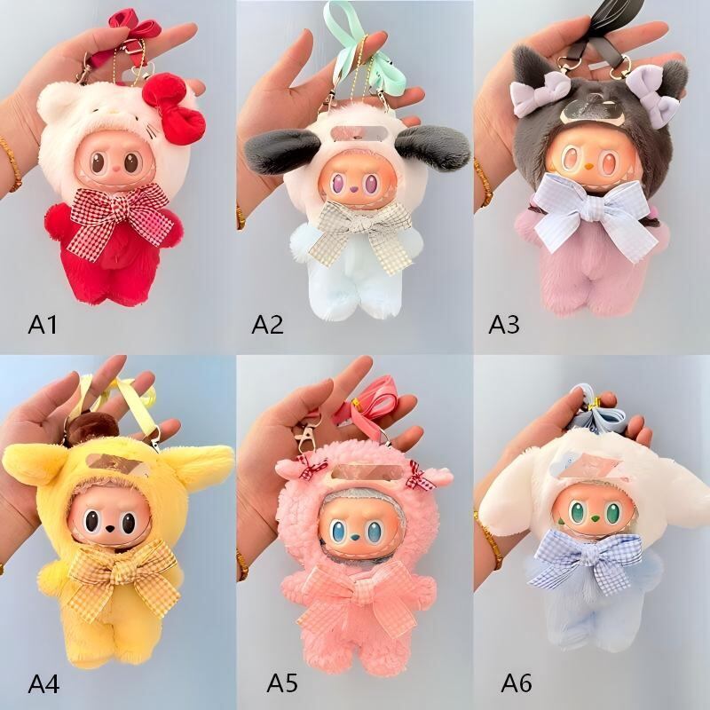 Labubu 1-3世代対応 かわいいキャラクター ロンパース 2WAY 肩紐付き