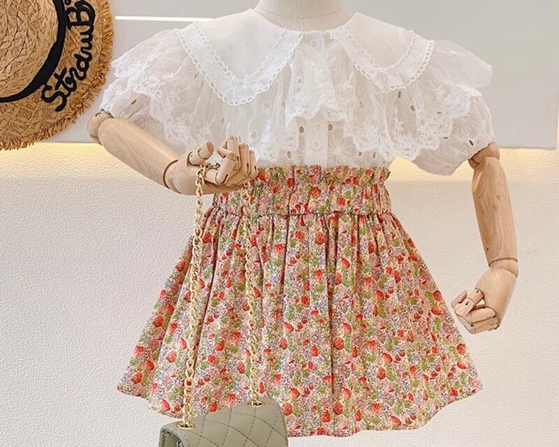2点セット / ブラウス / スカート / 女の子 / 〜7才