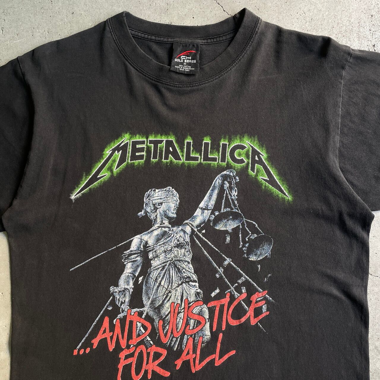 90s メタリカ LLICA And Justice ブラック M METALLICA メタリカ AND JUSTICE FOR ALL バンドTシャツ メンズM