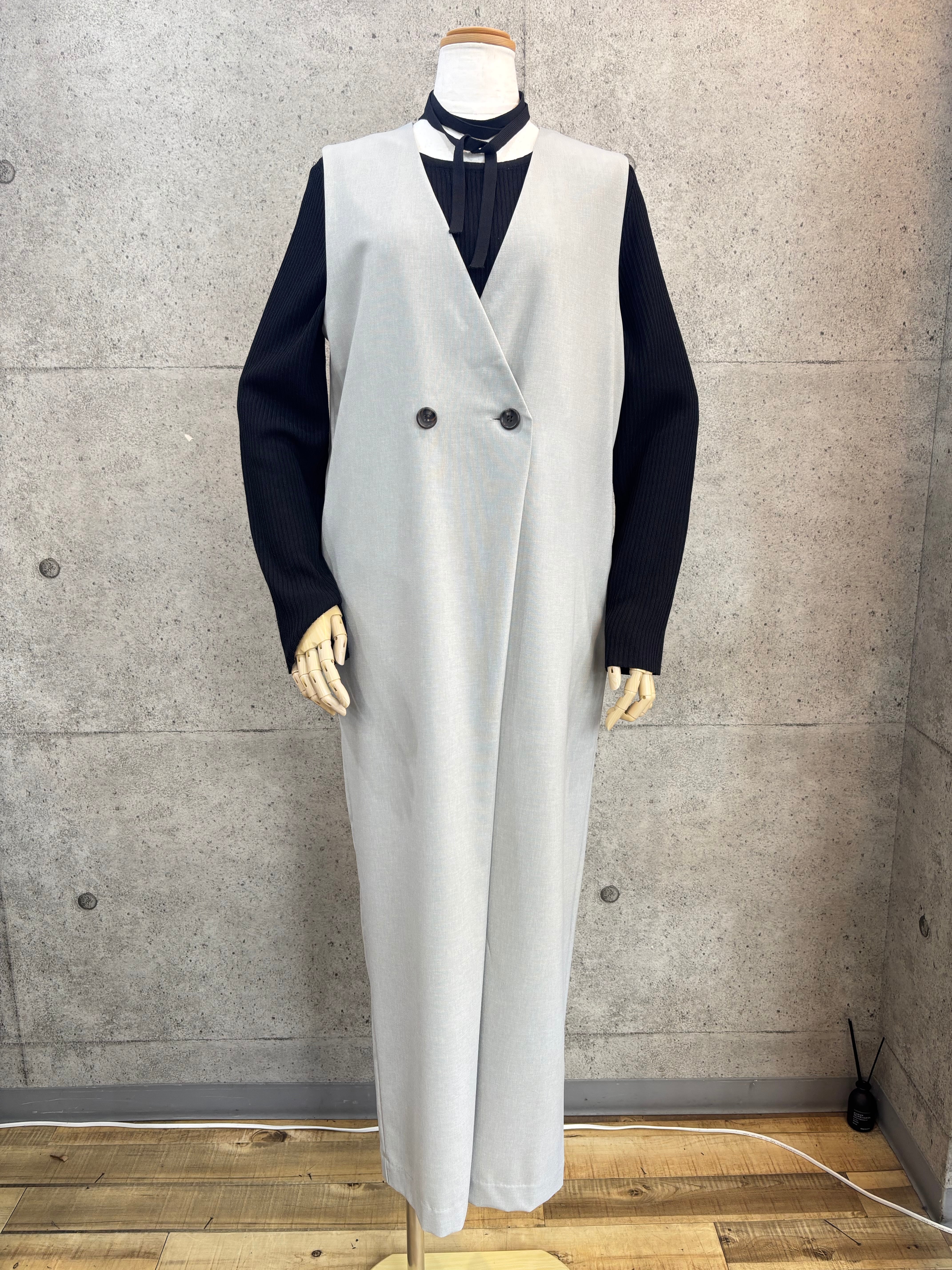 送料無料】CLOCHE(クロッシェ) ダブルボタンラップサロペット 手洗い