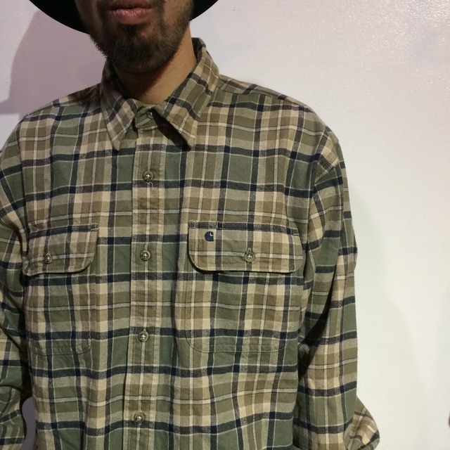 『送料無料』Carhartt ネルシャツ チェック柄 L ストリート 裏原 西海岸 古着