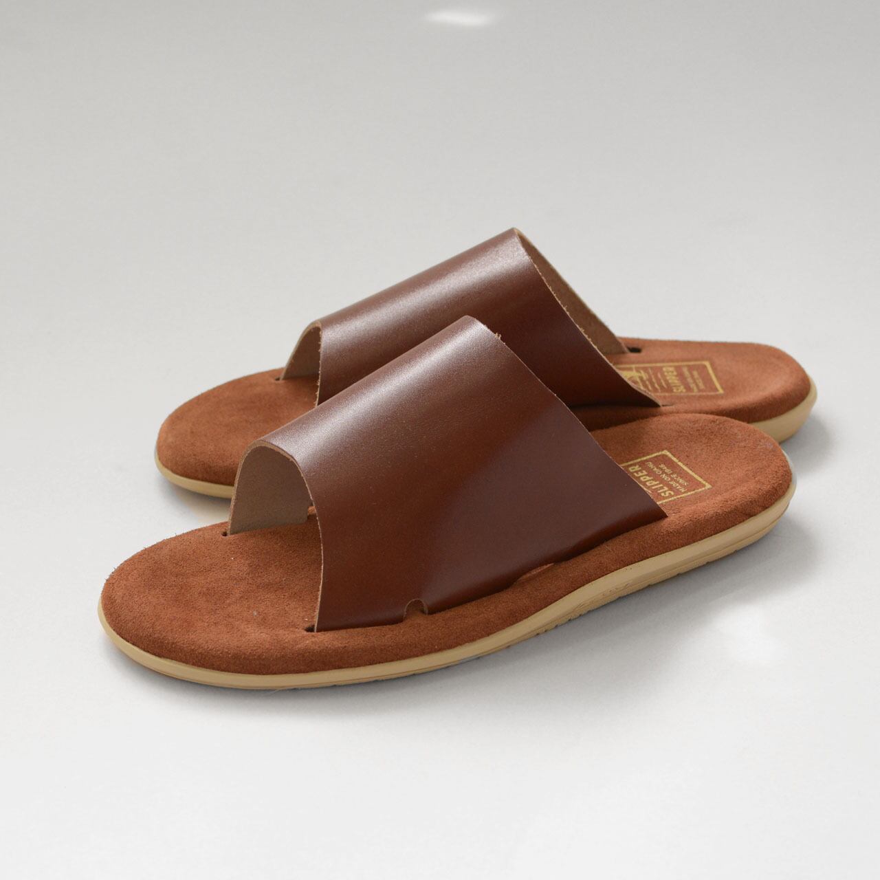 ISLAND SLIPPER Leather Slide US10 ｽｳｪｰﾄﾞ