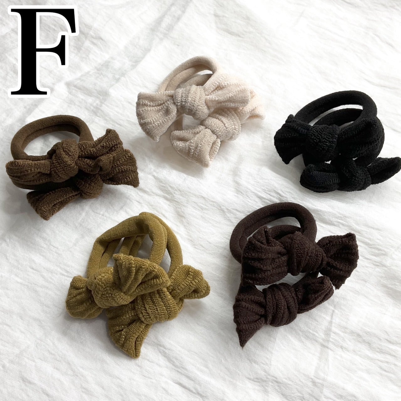 ワッフルリボンヘアゴム 【323】 | YUYUMO