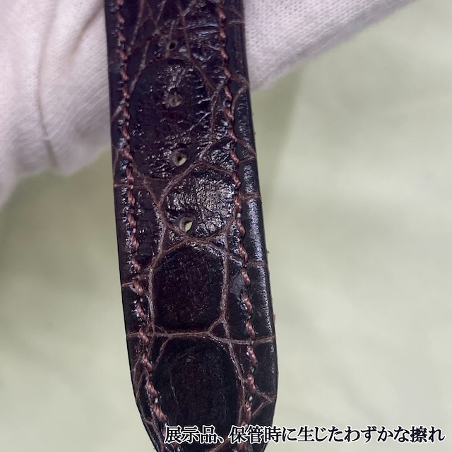 【訳あり品／展示品／小傷変色あり】本数限定特価 レクタンギュラー|ゴールドレザー(ダークブラウン)