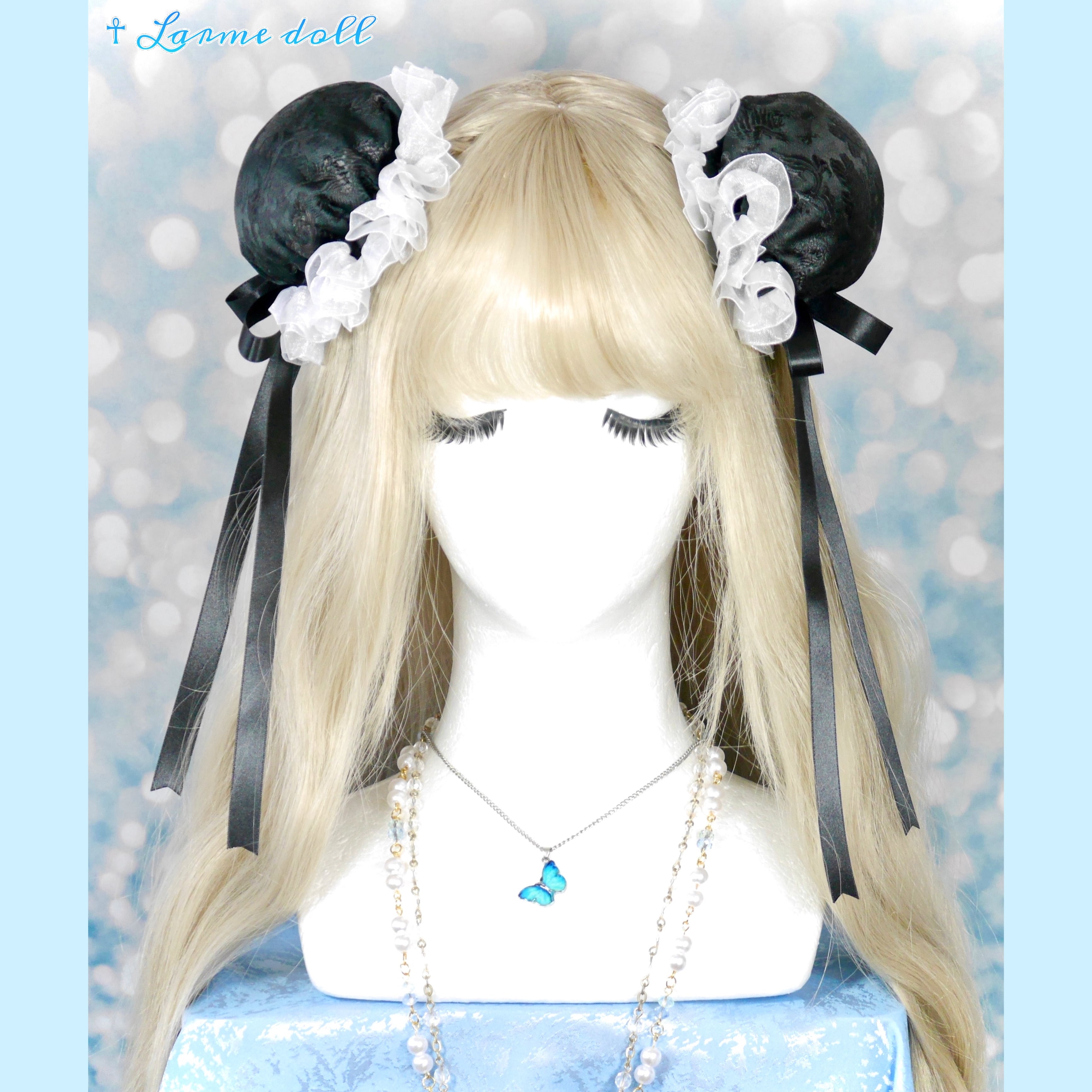受注生産】《☥》ゆめかわチャイナお団子カバー(オーガンジー 受注生産】《☥》ゆめかわチャイナお団子カバー(オーガンジー