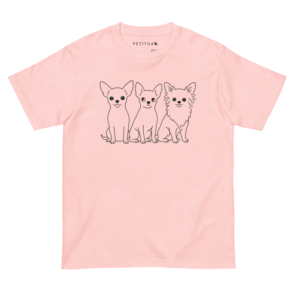 3匹のチワワ 半袖Tシャツ P0164
