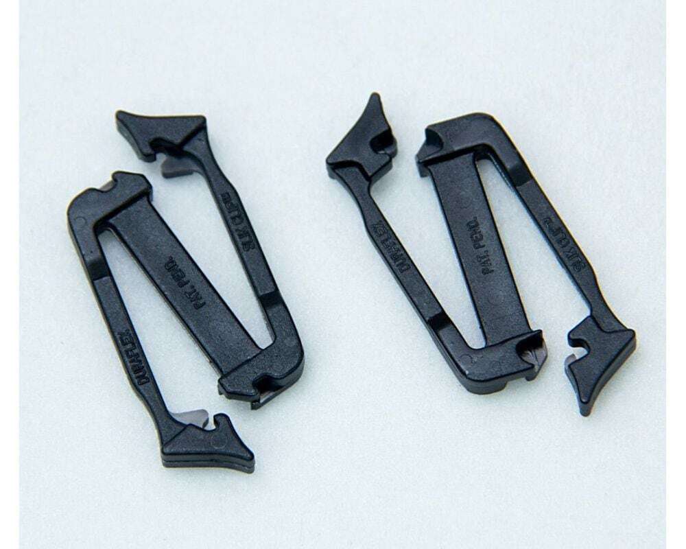 Duraflex Slik Clip 25mm用 両あきタイプ 黒 100個入り