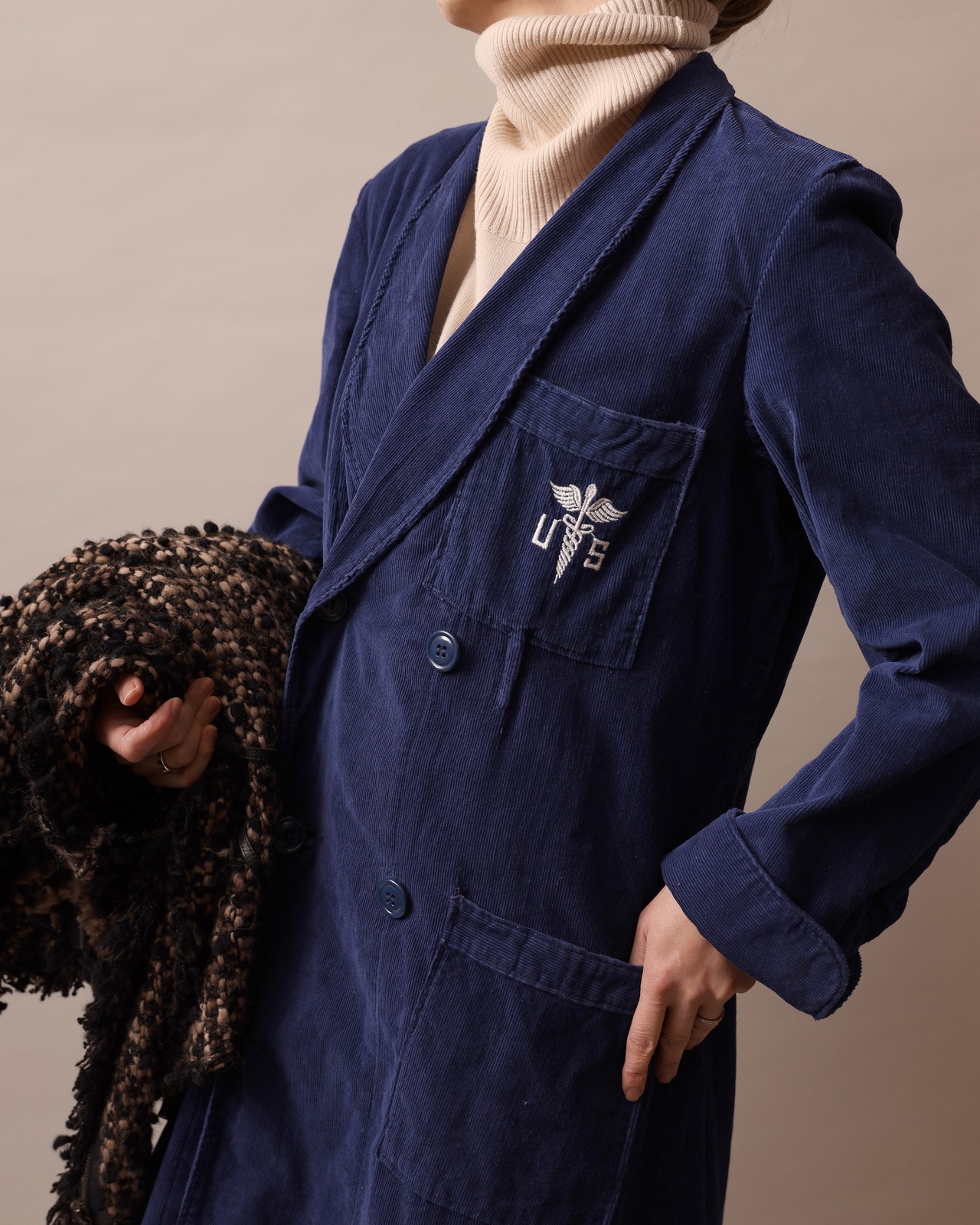 1950's Military / Corduroy Gown