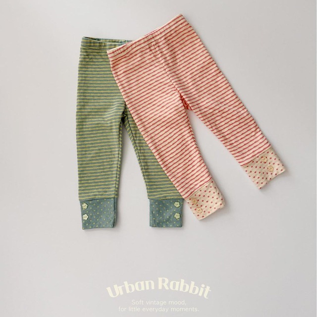【2点送料無料】«予約»«ジュニアサイズあり»«Urban rabbit» キャンディーボタンレギンス 3colors