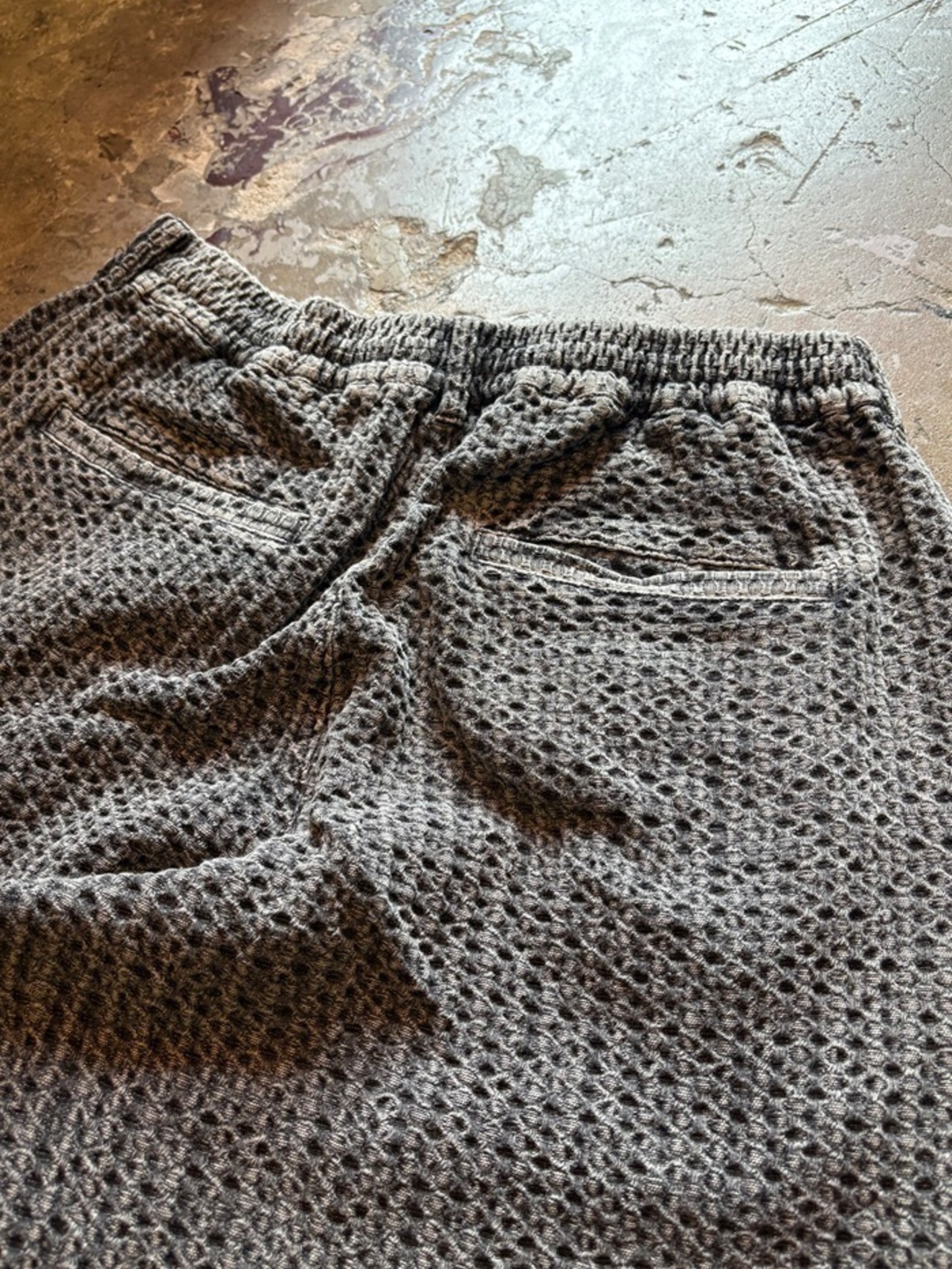 TESS / Jacquard eazy pants / Relax pants / BLACK - 7