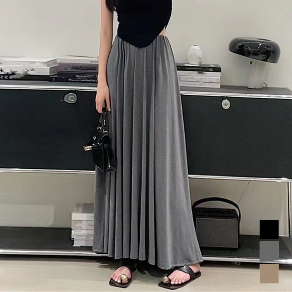 ロング丈とろみスカート レディース 春夏  A19473431
