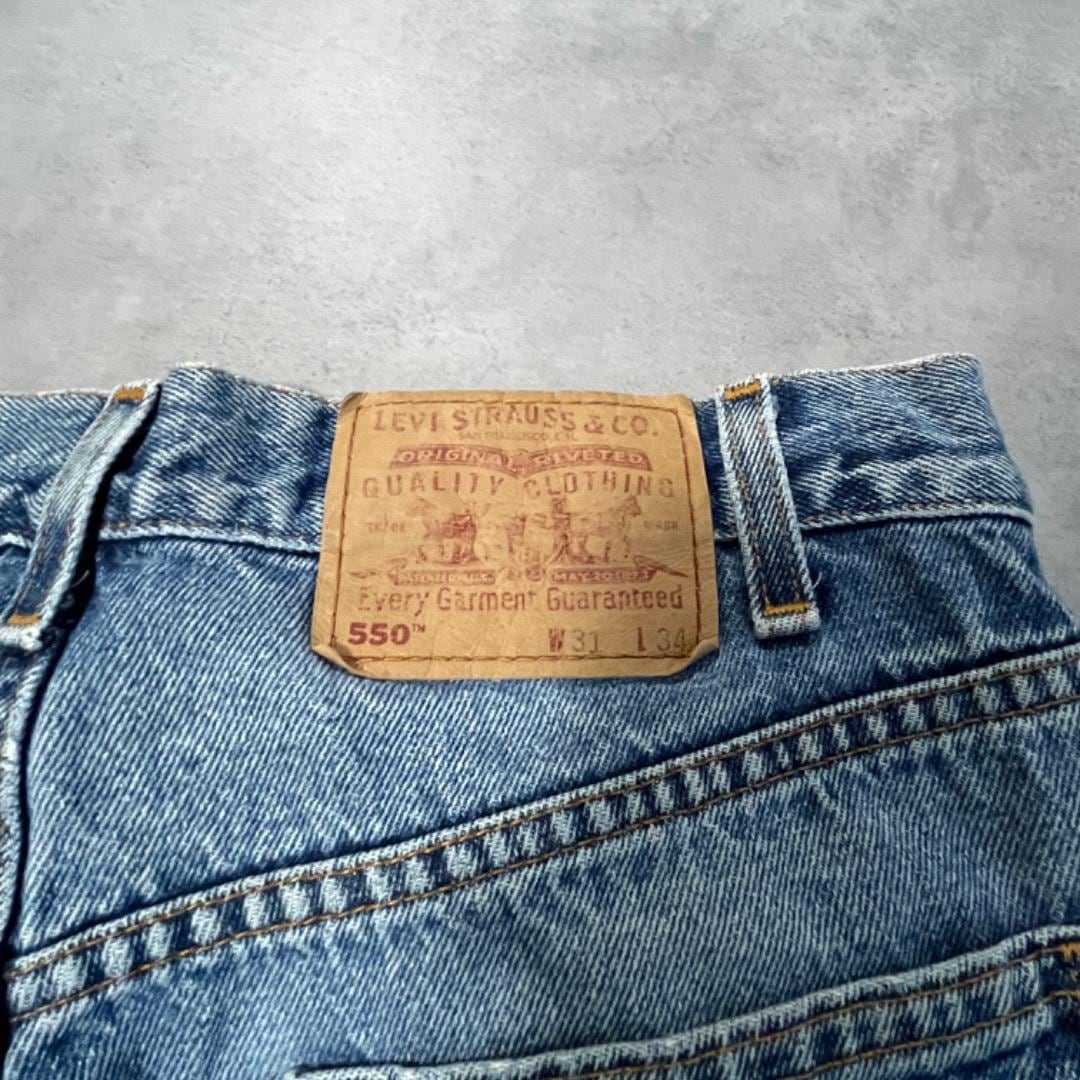 リーバイス550 Levis W31 ブルーデニム 青 ヒゲ 古着 17518 Levis W31 