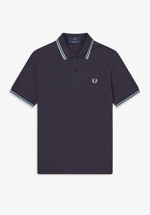 FRED PERRY (フレッドペリー) イングランド製 The Original Twin Tipped Fred Perry Shirt ネイビー M12N ポロシャツ 