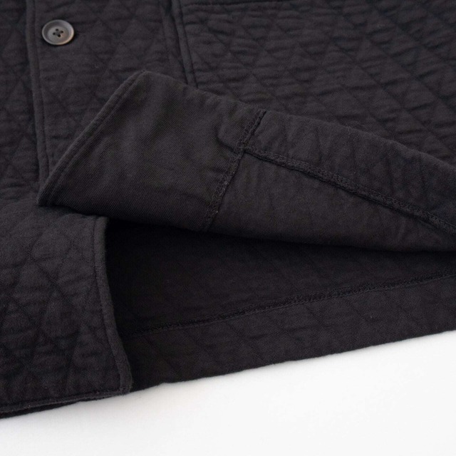 リネン RINEN 30/1オーガニック天竺ダイヤキルティング ノーカラージャケット(R17612)全4色