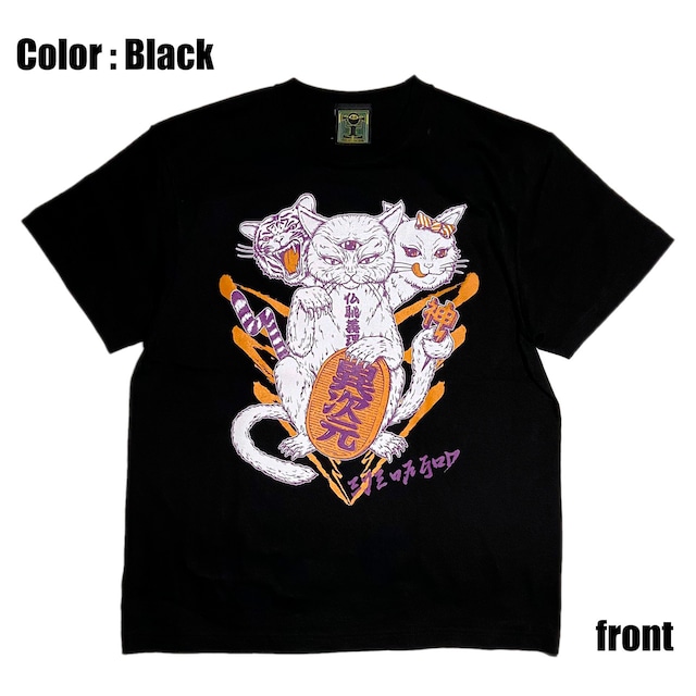 神眼芸術『Lucky cat』T-shirt