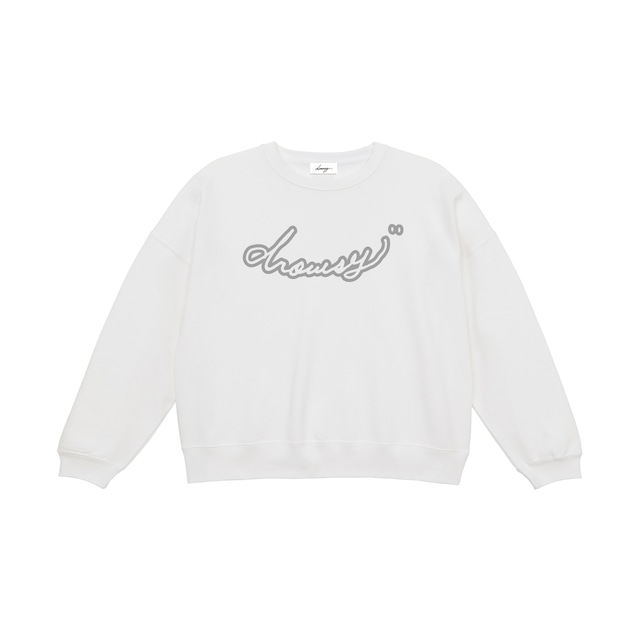 drowsy.. CAT BACK PRINT CREW SWEAT / 22SS / WH