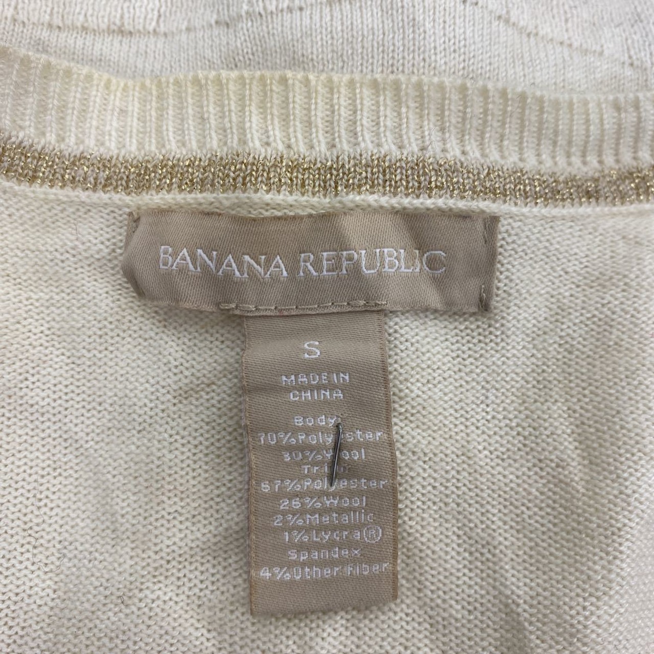 BANANA REPUBLIC ニットカーディガン レディース S ホワイト バナナリ 