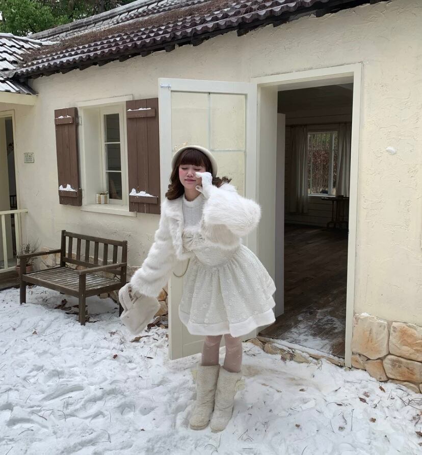 白 ワンピース ホワイト リボン ポンチョ 可愛い | LOVEYsmileSHOP