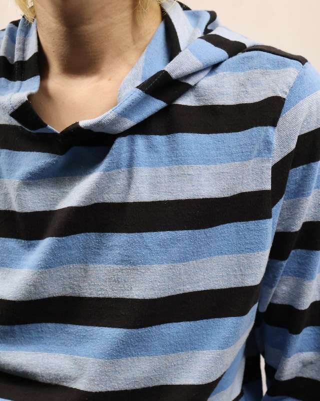 border two tone inner hoodie