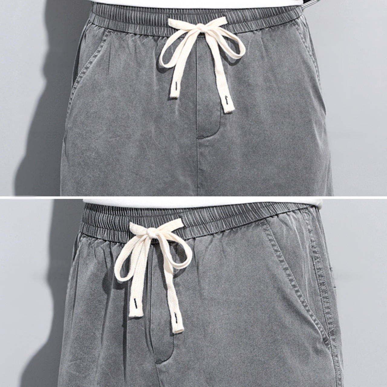 【M-5XL】Lyocell Denim Short Pants / リヨセル デニム ショート パンツ