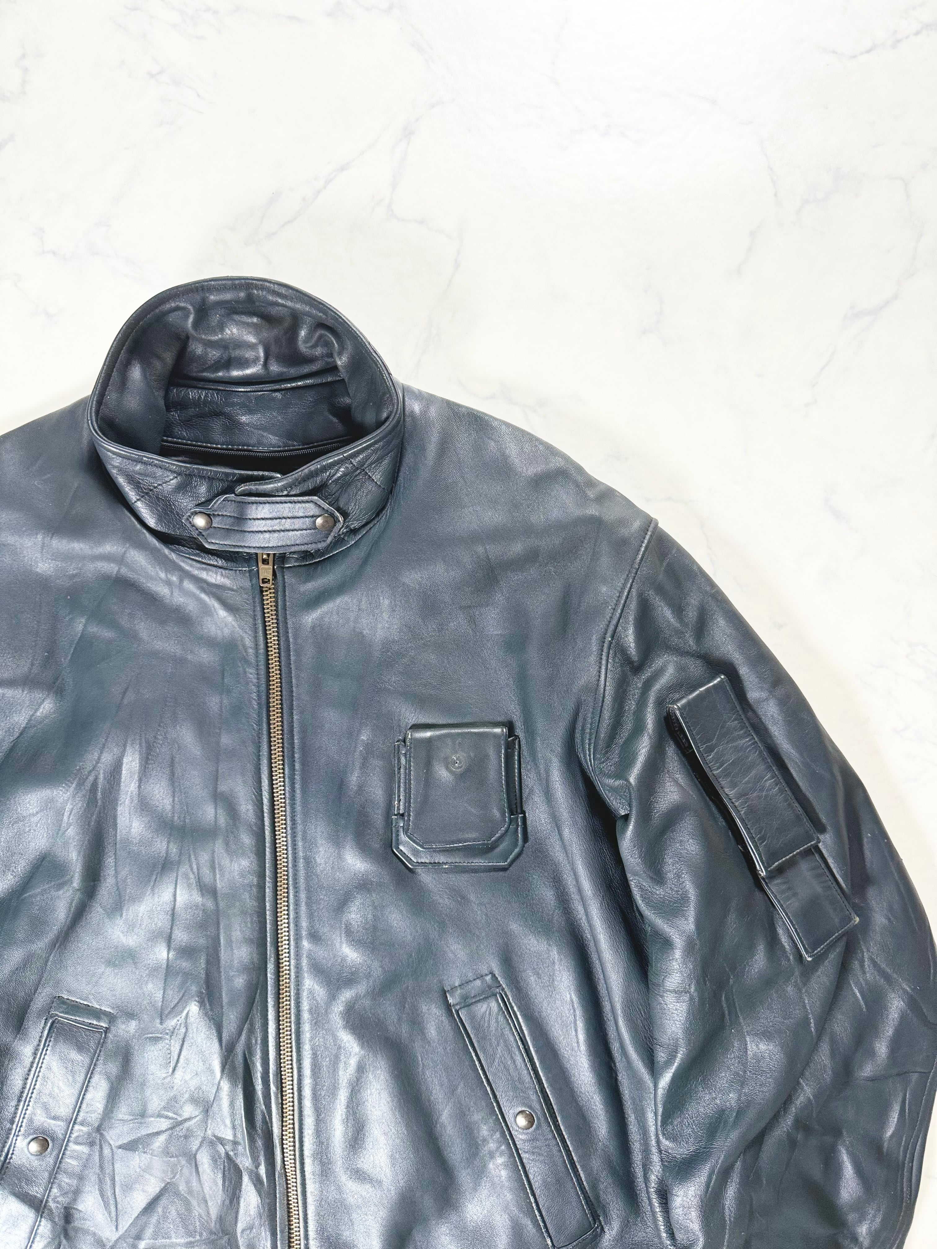 70s French Air Force Pilot Leather Jaket