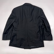 LANVIN COLLECTION ランバン シェルボタン 背抜き ダブル テーラードジャケット T46・54/ブラック系 メンズ