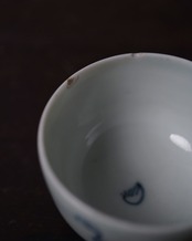 ころ茶碗　伊万里　鷺稲束図　/　幕末〜明治初期
