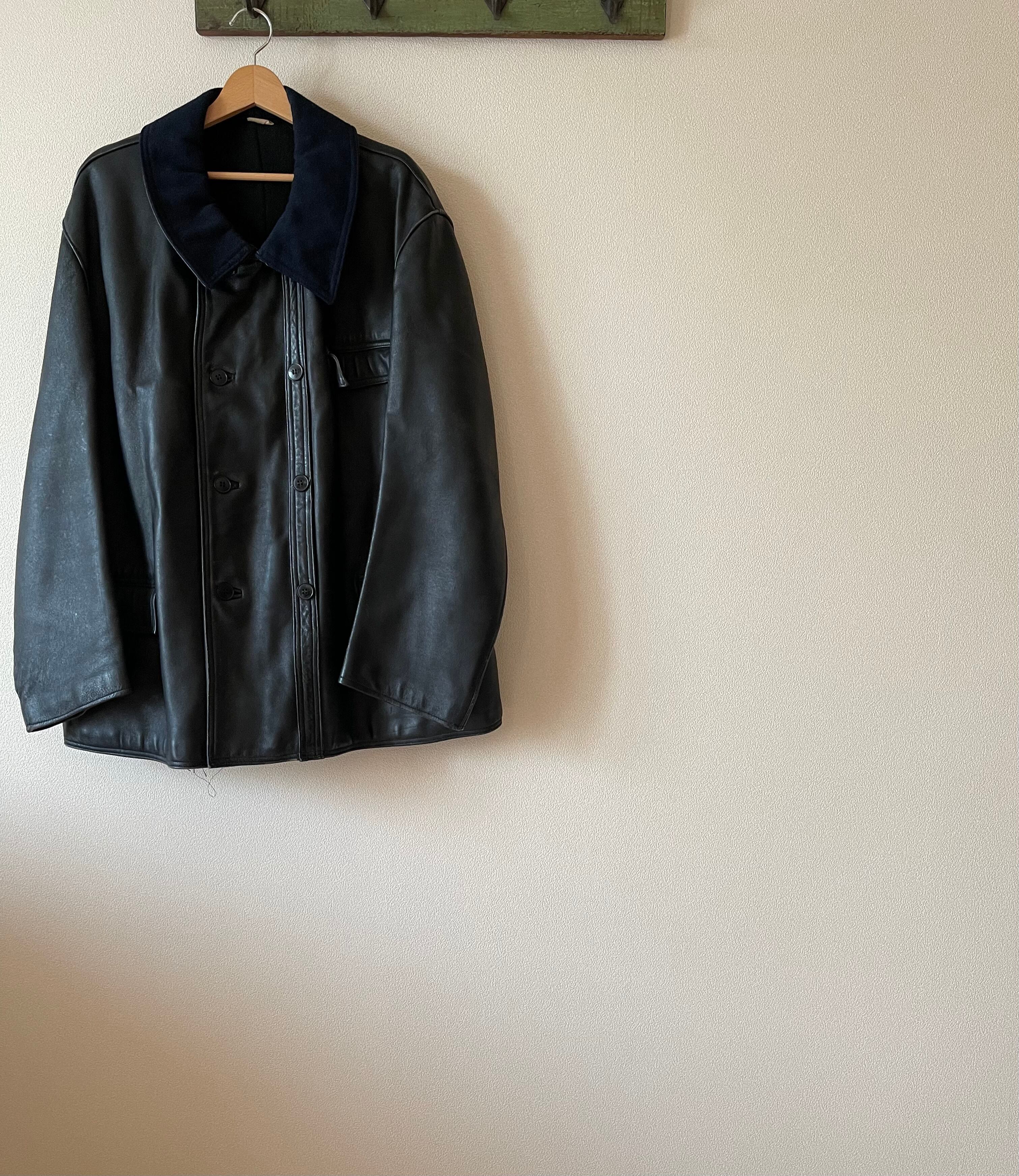 French vintage leather jacket
