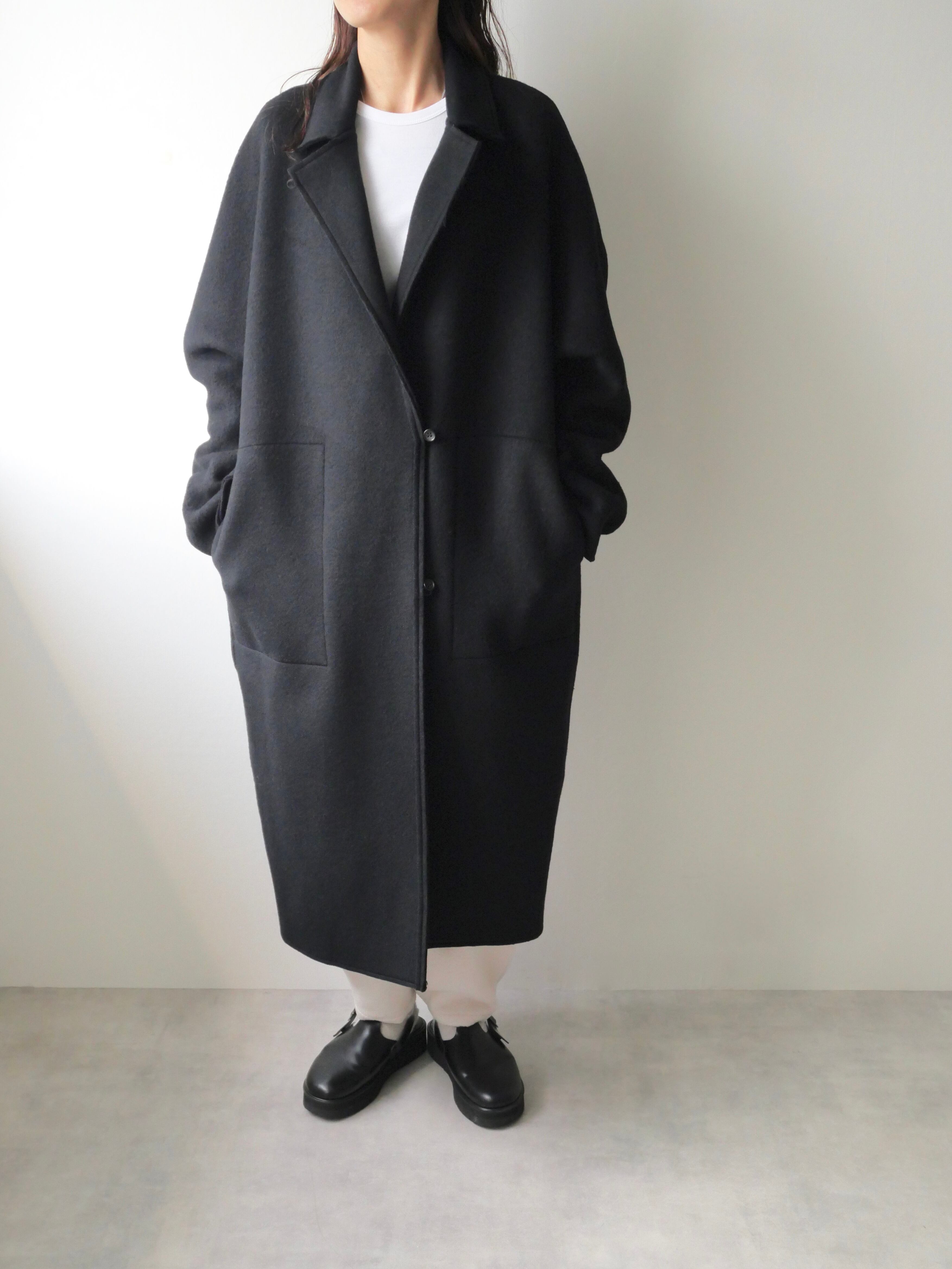 TENNE HANDCRAFTED MODERN / Super140s long coat（BLACK） | t a - n a 