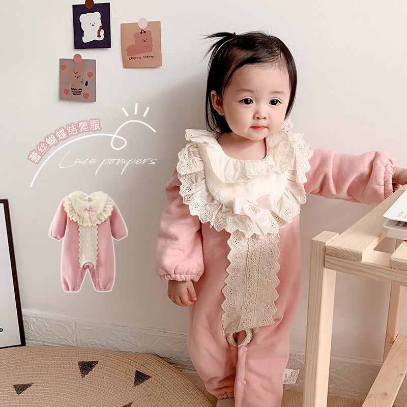 2020年冬の新しい赤ちゃんのカバーオール新生児の宮殿スタイルの