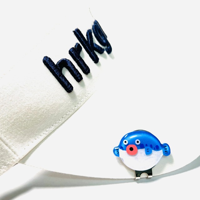 ゴルフマーカー・フグさん (マグネットタイプ)