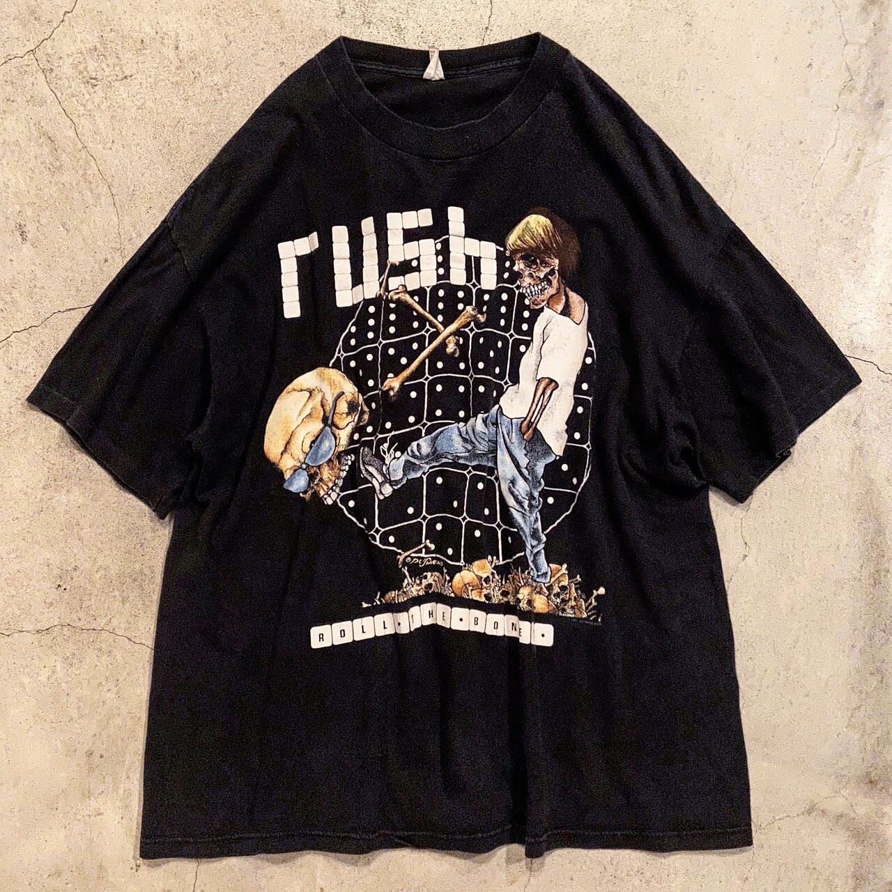 90'S当時物 RUSH ROLLTHEBONES Tシャツ pushead