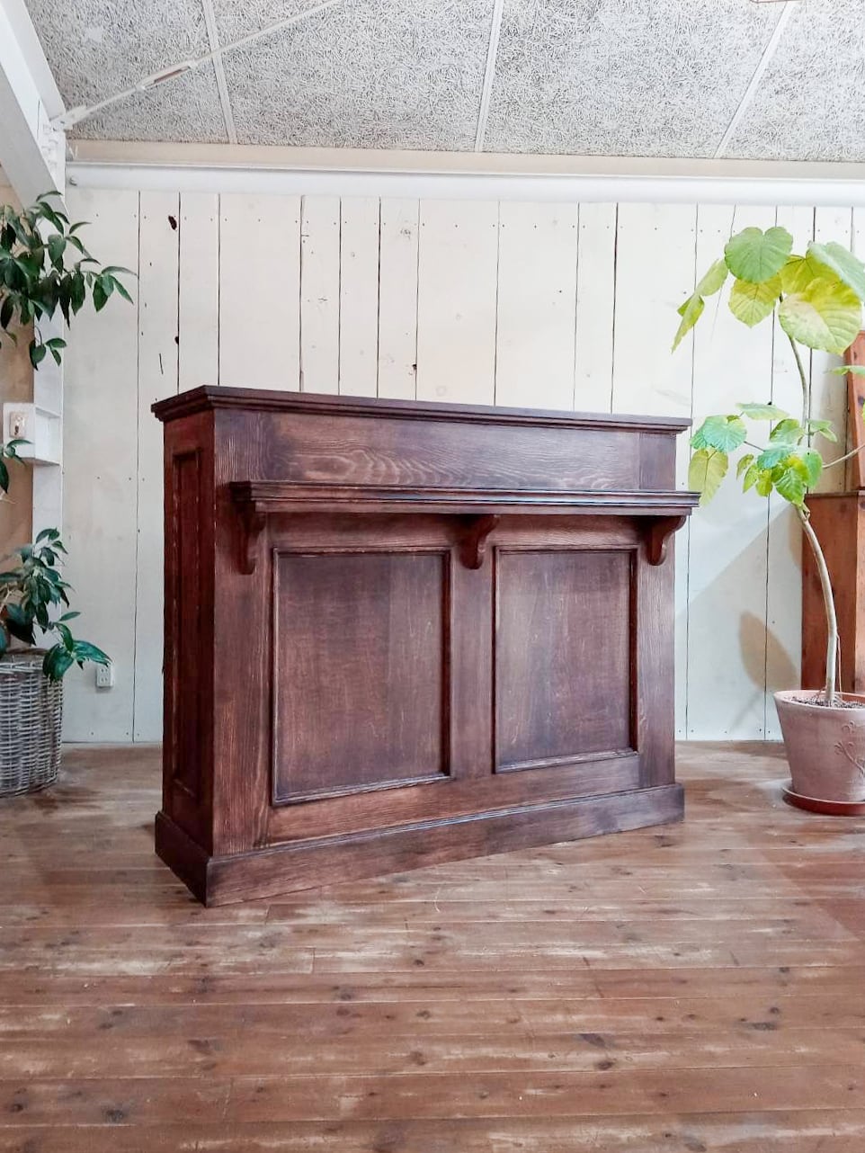 サロン　カウンター オーダーメイドアンティーク調レジカウンター147 （美容サロン向け